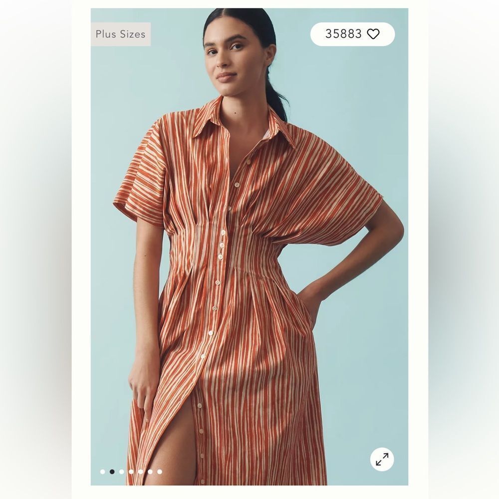 Anthropologie The Tobie Shirt Dress by Exquise